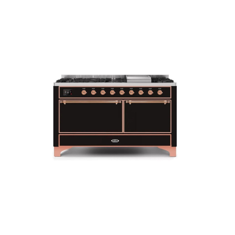 ILVE Majestic II Series 60 Inch Dual Fuel Freestanding Range Gas/Propane - UM15FDQNS3