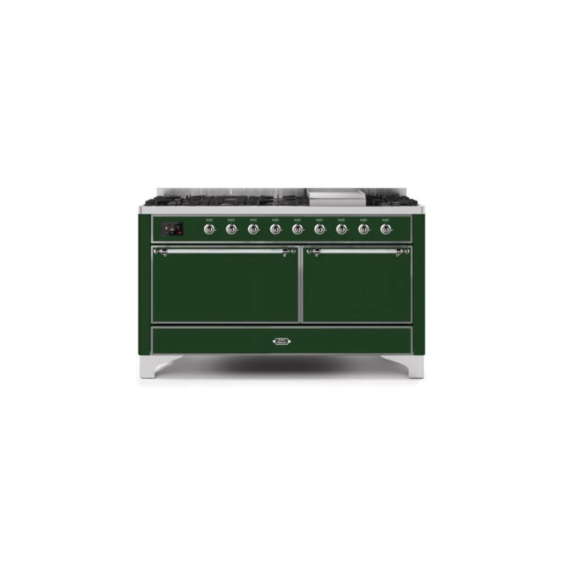 ILVE Majestic II Series 60 Inch Dual Fuel Freestanding Range Gas/Propane - UM15FDQNS3