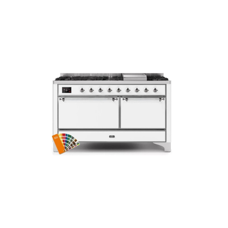 ILVE Majestic II Series 60 Inch Dual Fuel Freestanding Range Gas/Propane - UM15FDQNS3