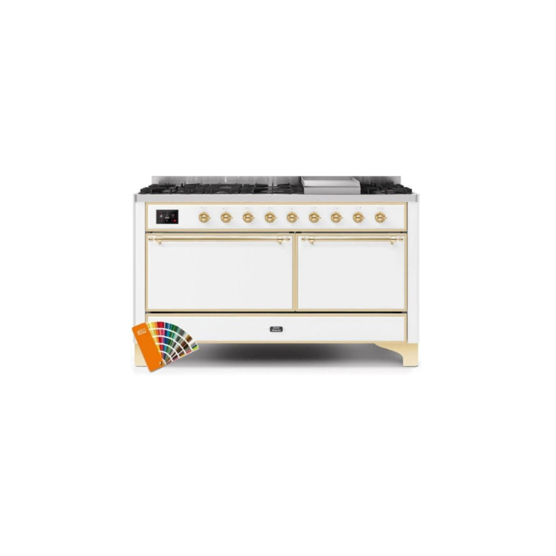 ILVE Majestic II Series 60 Inch Dual Fuel Freestanding Range Gas/Propane - UM15FDQNS3