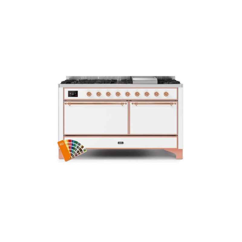 ILVE Majestic II Series 60 Inch Dual Fuel Freestanding Range Gas/Propane - UM15FDQNS3