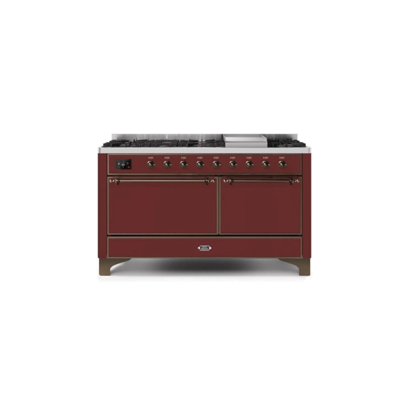 ILVE Majestic II Series 60 Inch Dual Fuel Freestanding Range Gas/Propane - UM15FDQNS3