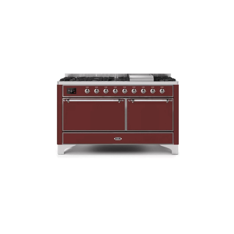 ILVE Majestic II Series 60 Inch Dual Fuel Freestanding Range Gas/Propane - UM15FDQNS3