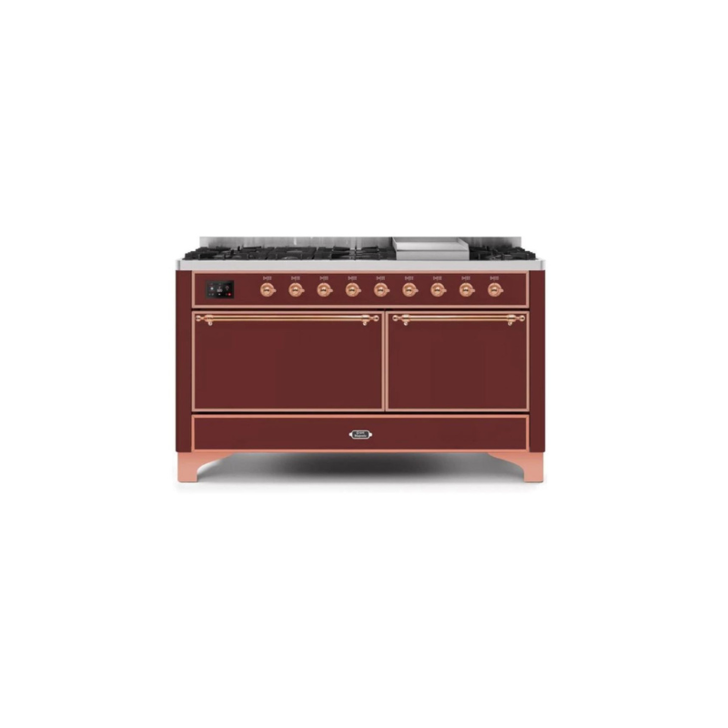 ILVE Majestic II Series 60 Inch Dual Fuel Freestanding Range Gas/Propane - UM15FDQNS3