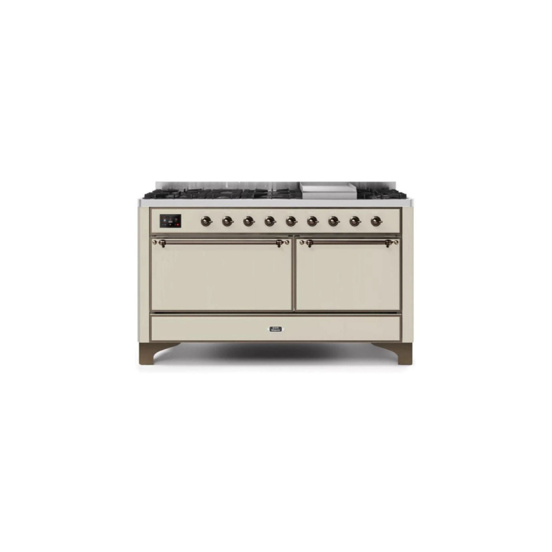 ILVE Majestic II Series 60 Inch Dual Fuel Freestanding Range Gas/Propane - UM15FDQNS3