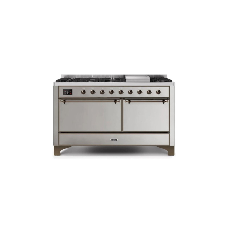 ILVE Majestic II Series 60 Inch Dual Fuel Freestanding Range Gas/Propane - UM15FDQNS3