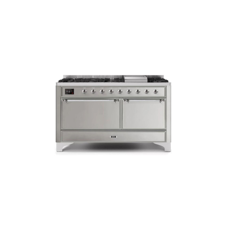 ILVE Majestic II Series 60 Inch Dual Fuel Freestanding Range Gas/Propane - UM15FDQNS3