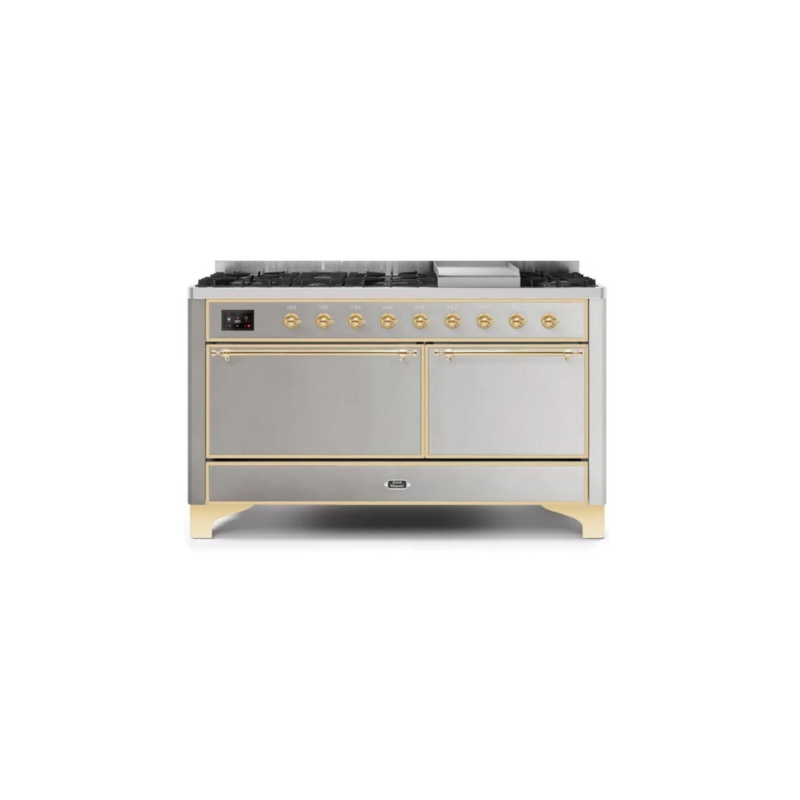 ILVE Majestic II Series 60 Inch Dual Fuel Freestanding Range Gas/Propane - UM15FDQNS3