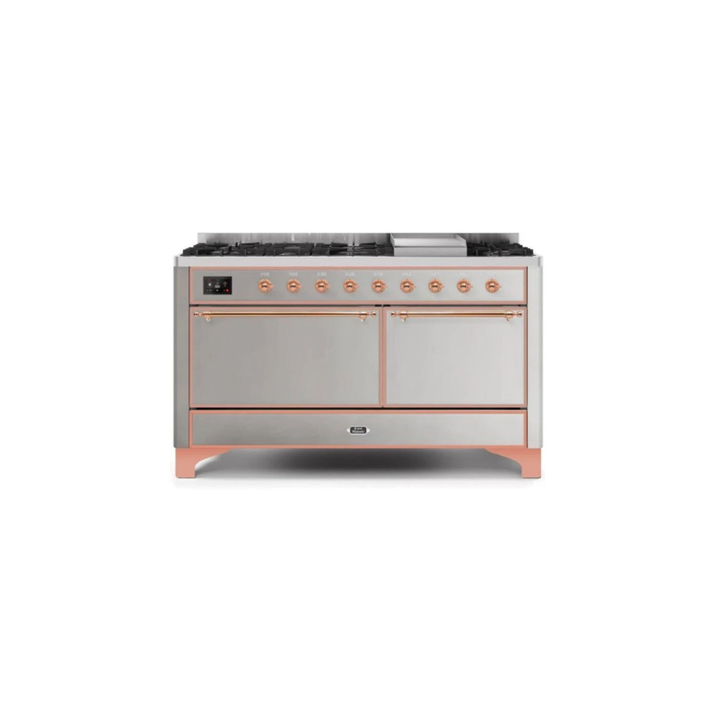 ILVE Majestic II Series 60 Inch Dual Fuel Freestanding Range Gas/Propane - UM15FDQNS3
