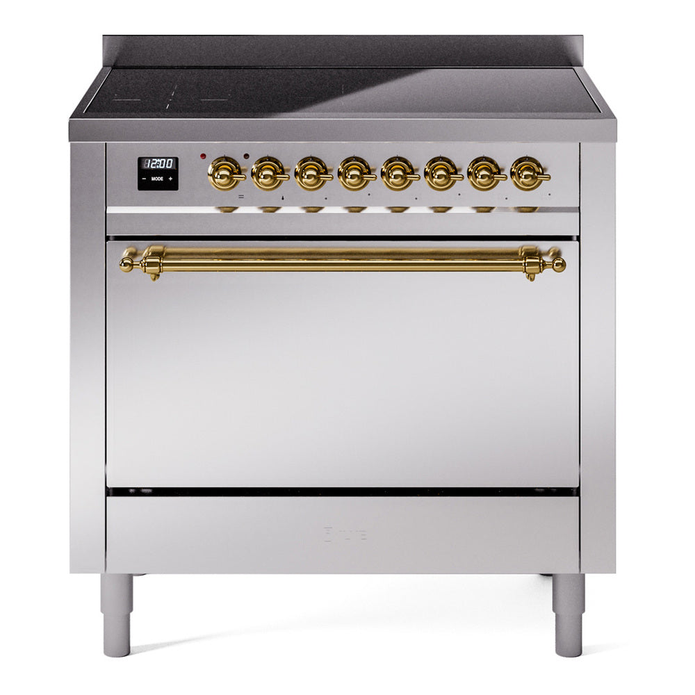 ILVE Nostalgie II 36" Electric Range with 6 Induction Elements Solid Door - UPI366QNMP