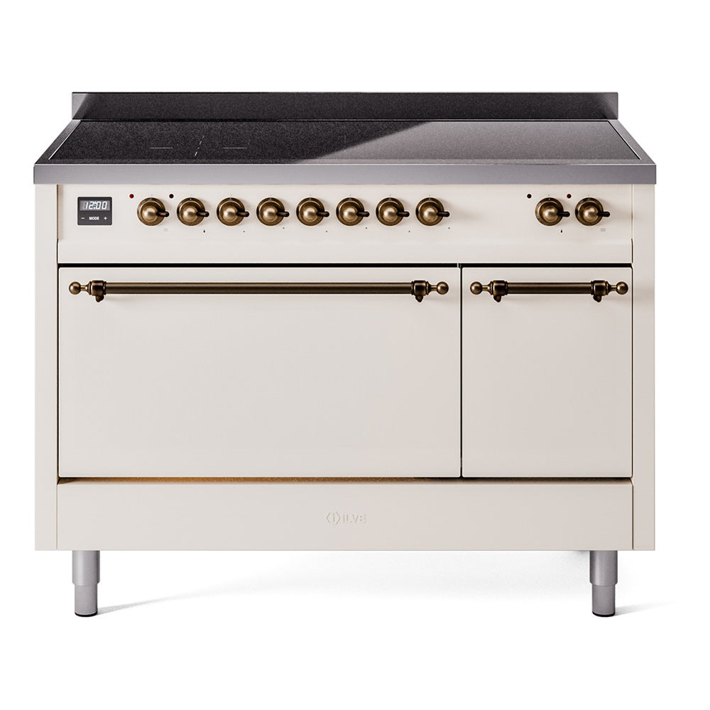 ILVE Nostalgie II 48" Electric Range with 6 Induction Elements Solid Door UPI486QNMP