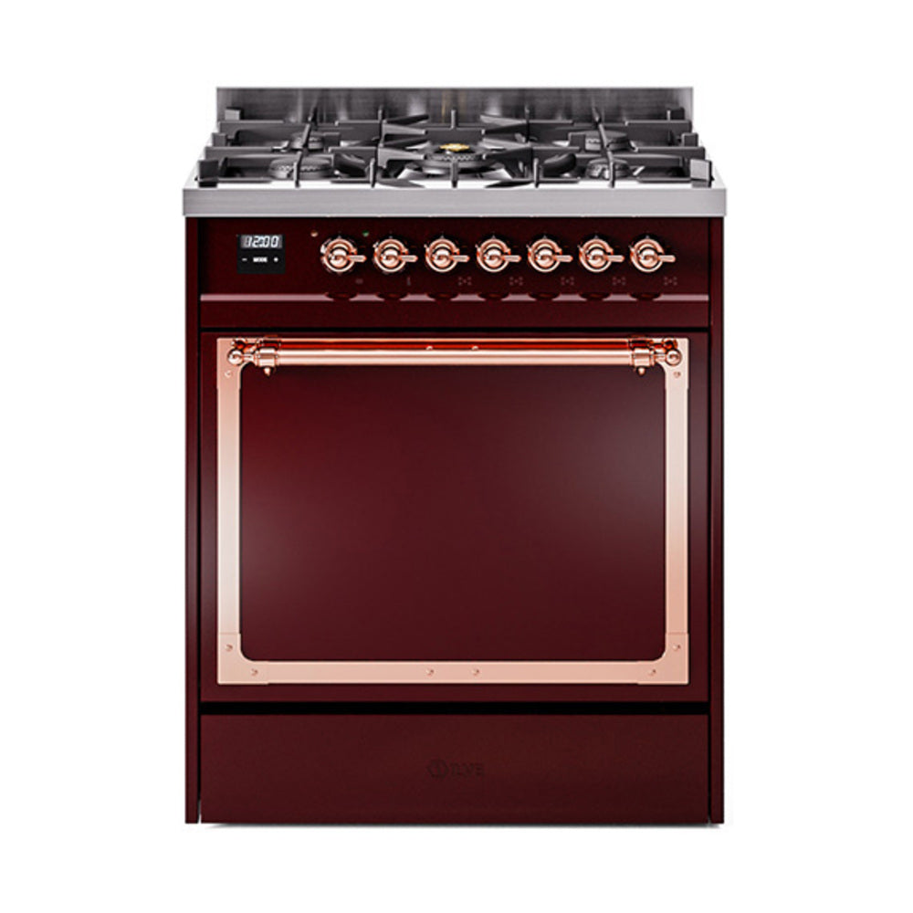 ILVE Nostalgie II Noblesse 30″ Dual Fuel Range Solid Door - UN30QNMP