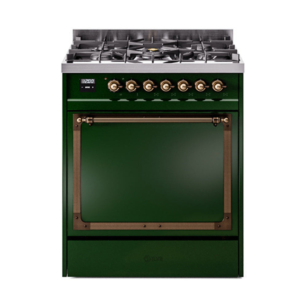 ILVE Nostalgie II Noblesse 30″ Dual Fuel Range Solid Door - UN30QNMP