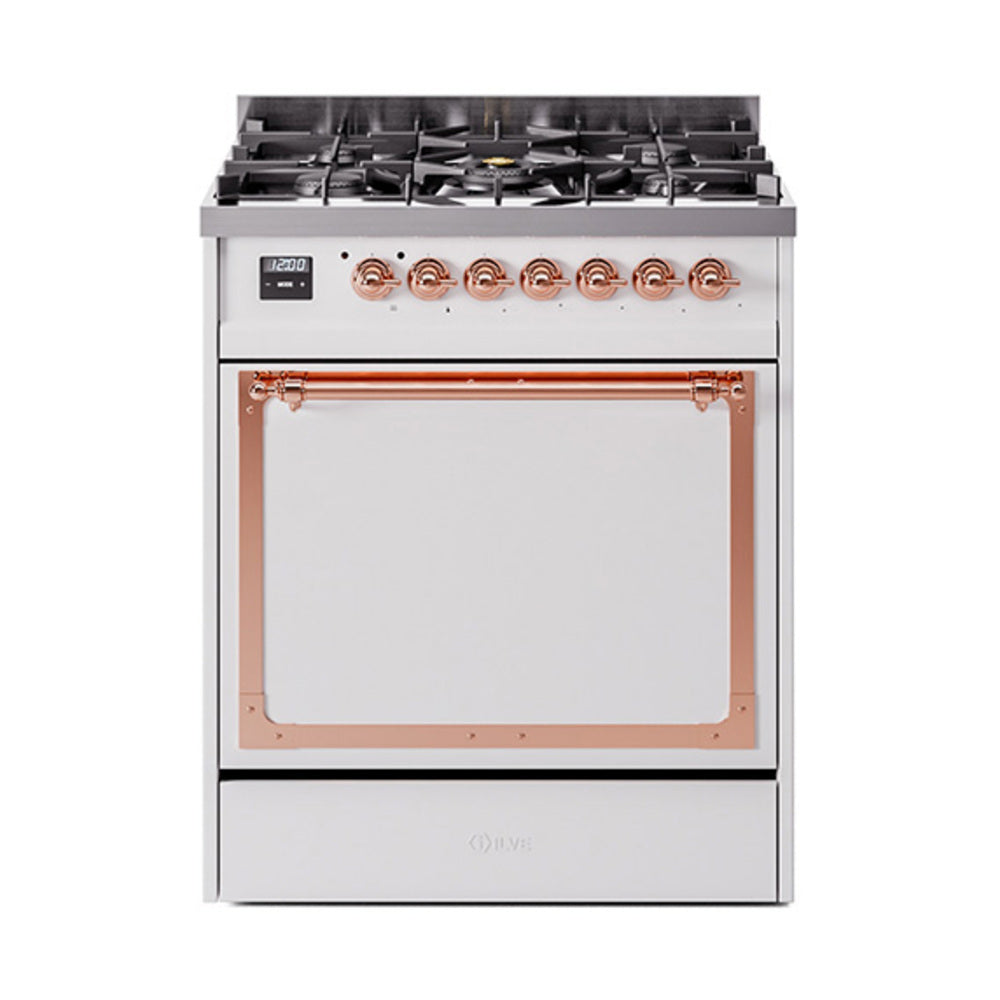 ILVE Nostalgie II Noblesse 30″ Dual Fuel Range Solid Door - UN30QNMP
