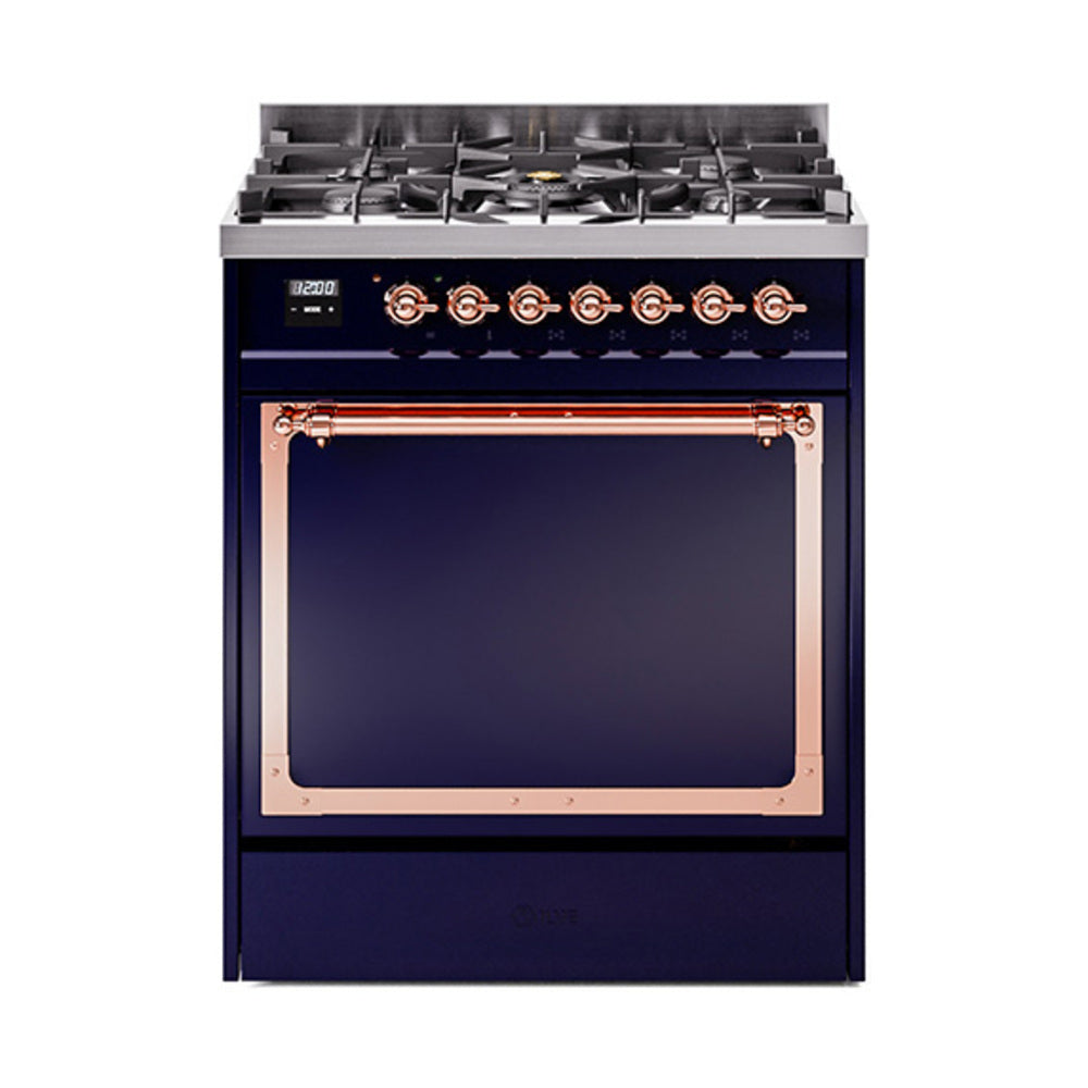 ILVE Nostalgie II Noblesse 30″ Dual Fuel Range Solid Door - UN30QNMP