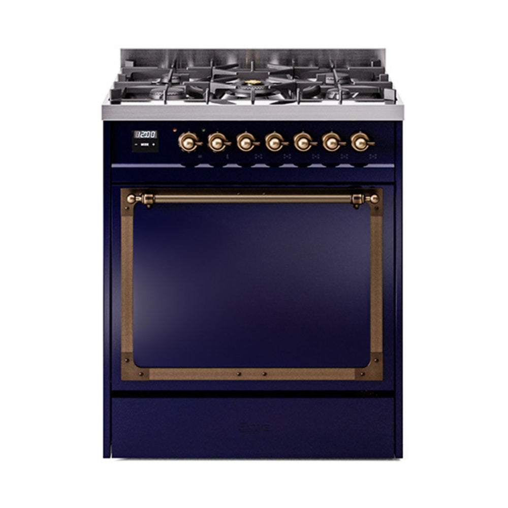 ILVE Nostalgie II Noblesse 30″ Dual Fuel Range Solid Door - UN30QNMP
