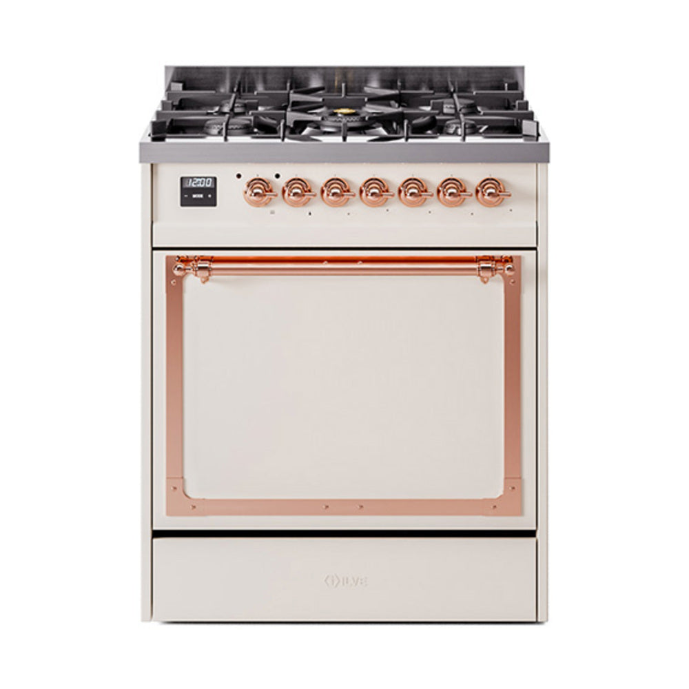 ILVE Nostalgie II Noblesse 30″ Dual Fuel Range Solid Door - UN30QNMP
