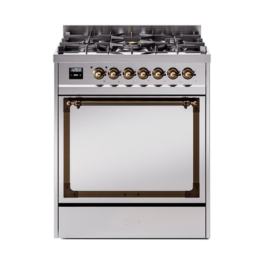 ILVE Nostalgie II Noblesse 30″ Dual Fuel Range Solid Door - UN30QNMP