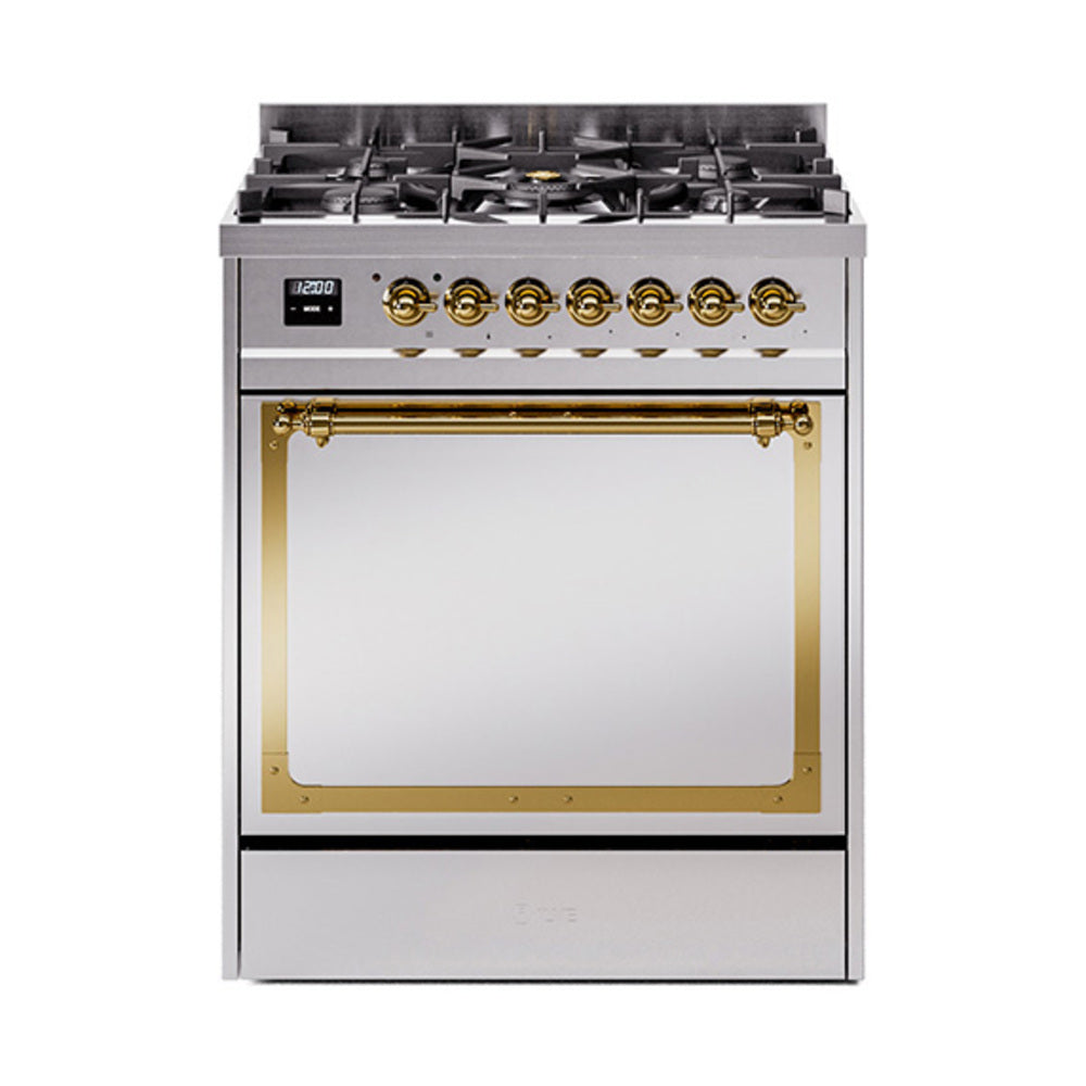 ILVE Nostalgie II Noblesse 30″ Dual Fuel Range Solid Door - UN30QNMP