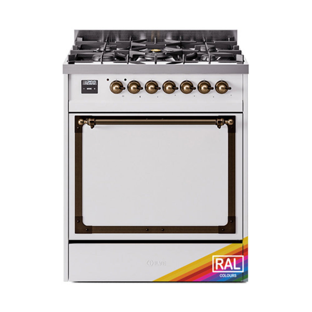 ILVE Nostalgie II Noblesse 30″ Dual Fuel Range Solid Door - UN30QNMP