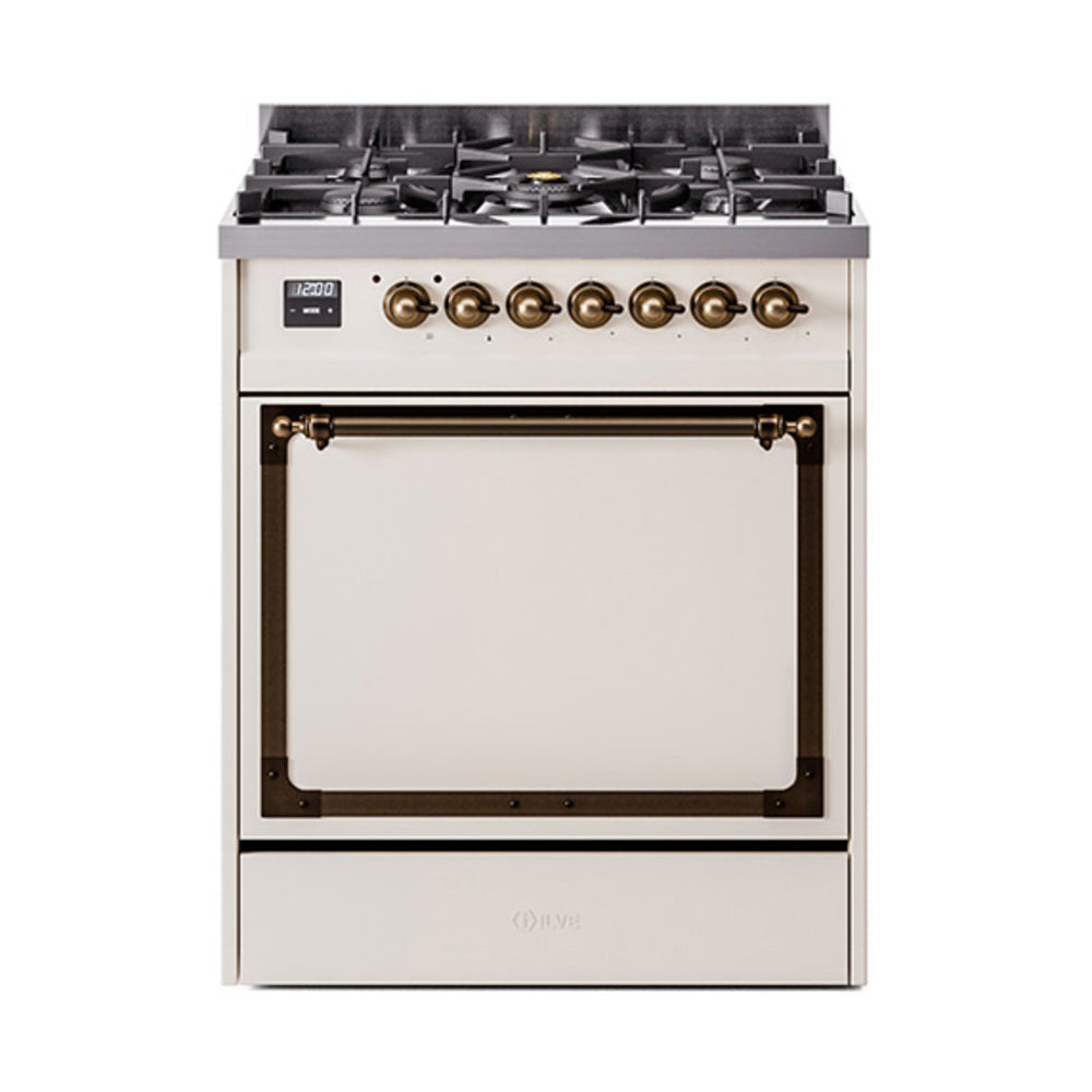 ILVE Nostalgie II Noblesse 30″ Dual Fuel Range Solid Door UN30QNMP