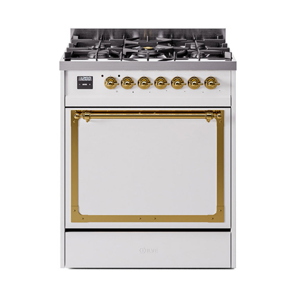 ILVE Nostalgie II Noblesse 30″ Dual Fuel Range Solid Door - UN30QNMP