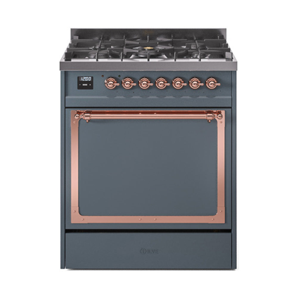 ILVE Nostalgie II Noblesse 30″ Dual Fuel Range Solid Door - UN30QNMP