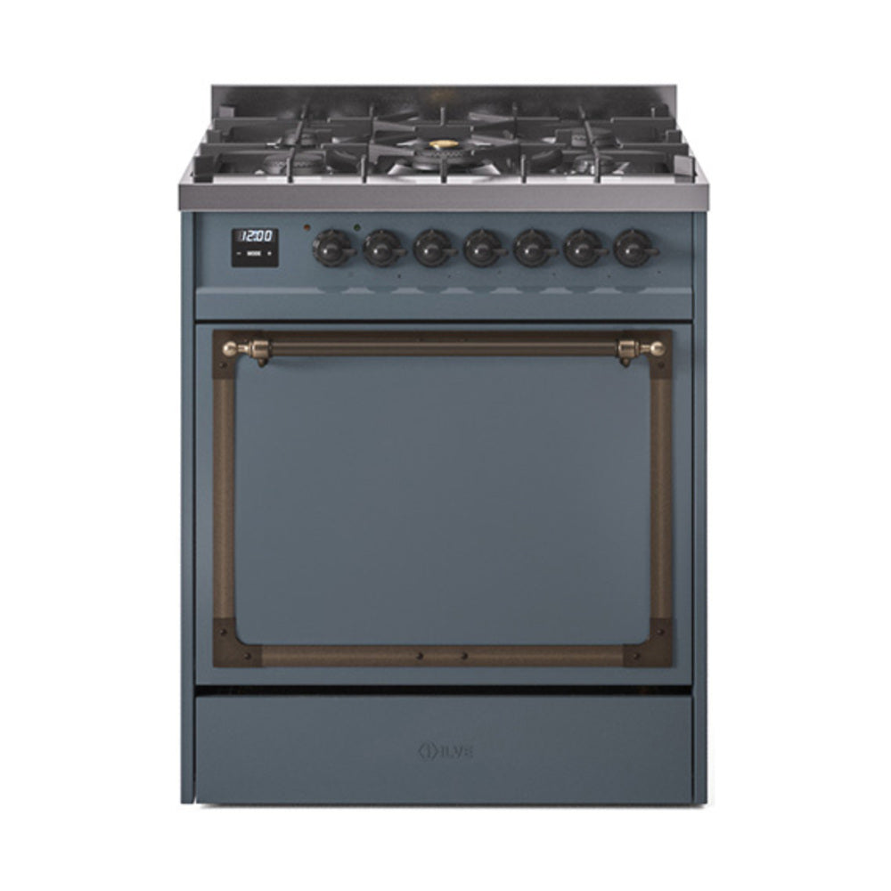 ILVE Nostalgie II Noblesse 30″ Dual Fuel Range Solid Door - UN30QNMP