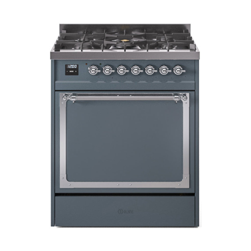 ILVE Nostalgie II Noblesse 30″ Dual Fuel Range Solid Door - UN30QNMP