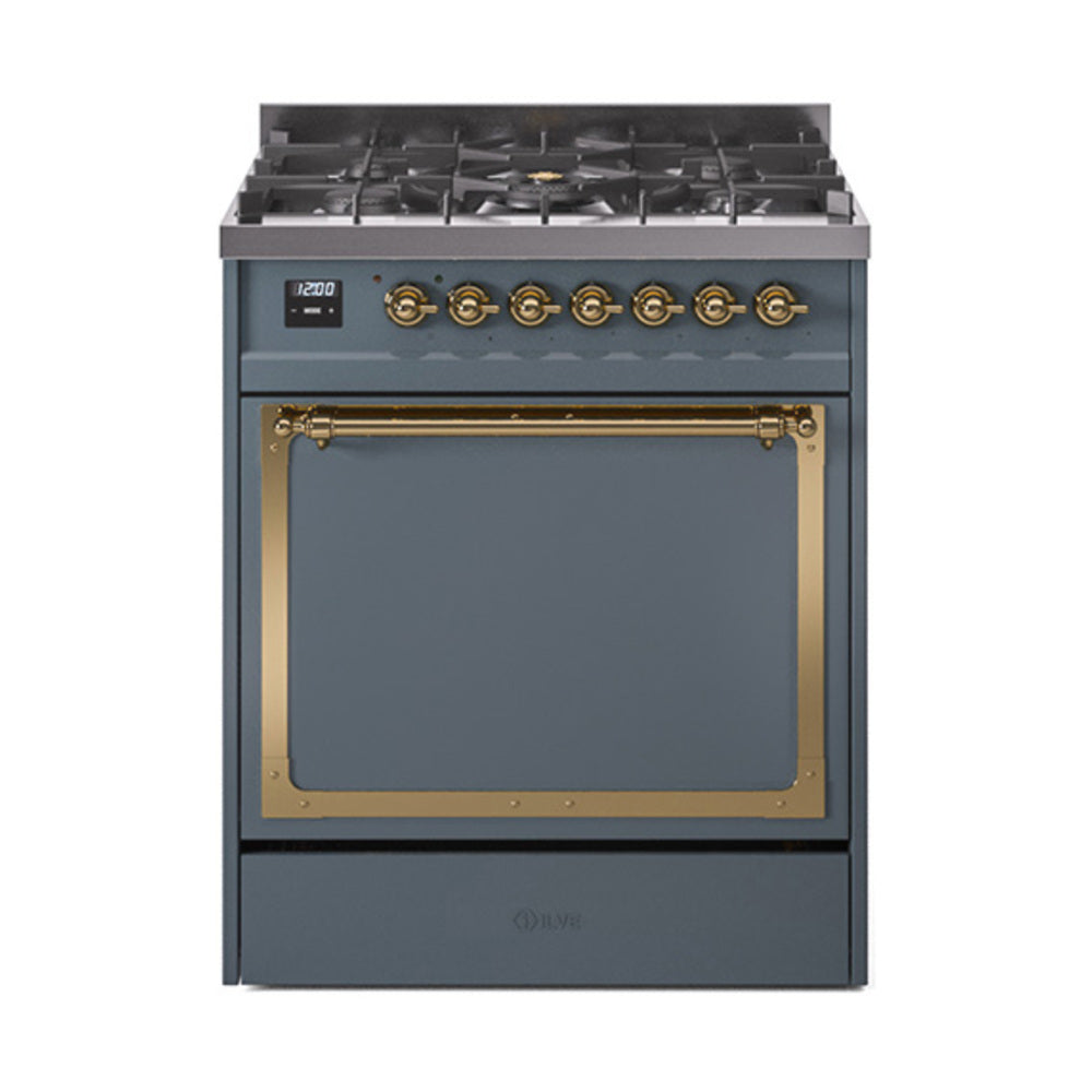ILVE Nostalgie II Noblesse 30″ Dual Fuel Range Solid Door - UN30QNMP