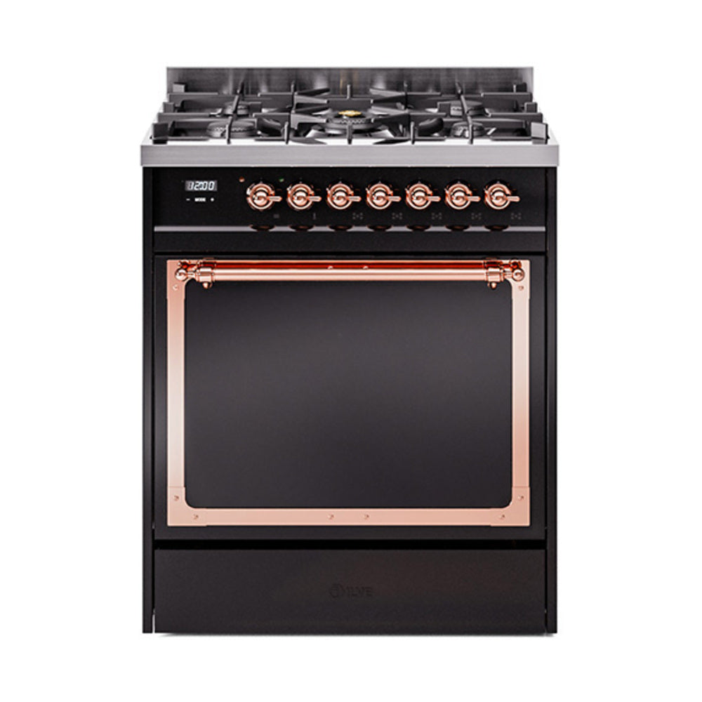 ILVE Nostalgie II Noblesse 30″ Dual Fuel Range Solid Door - UN30QNMP
