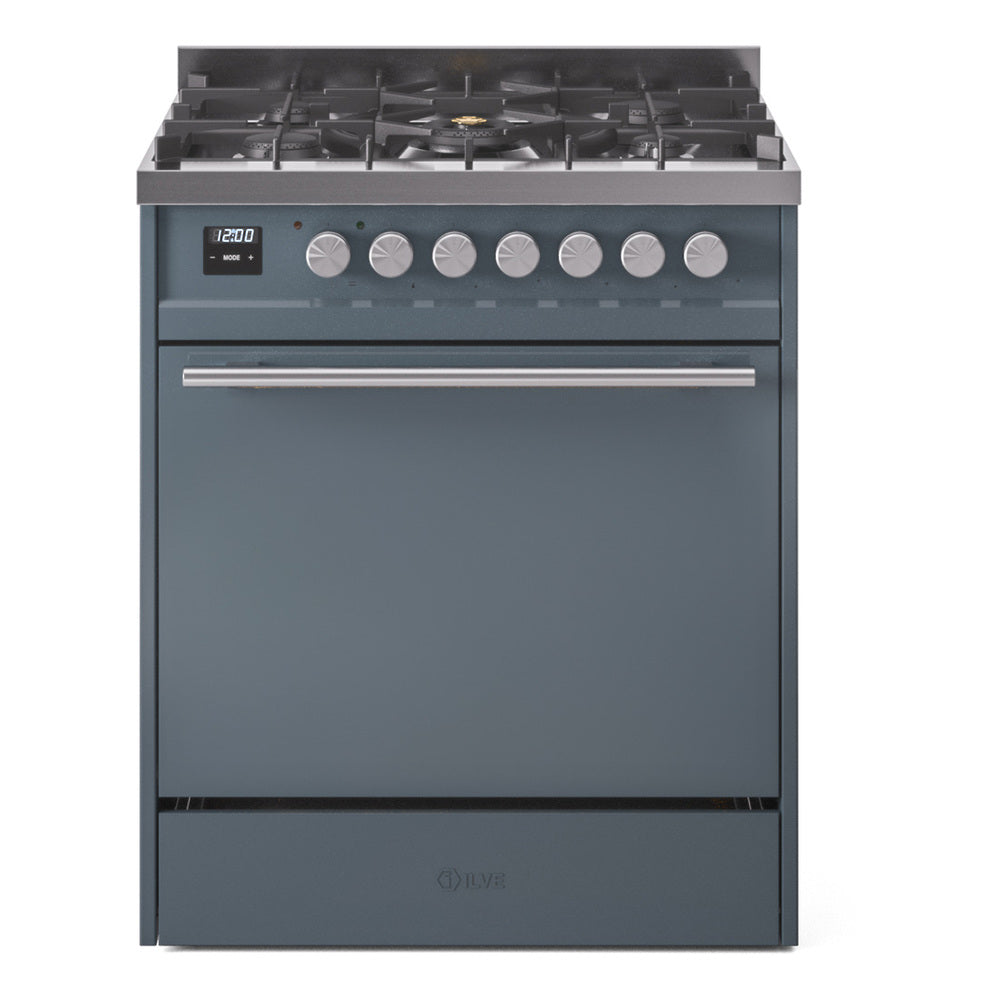 ILVE Professional Plus II 30″ Dual Fuel Range with Solid Door UP30QMP