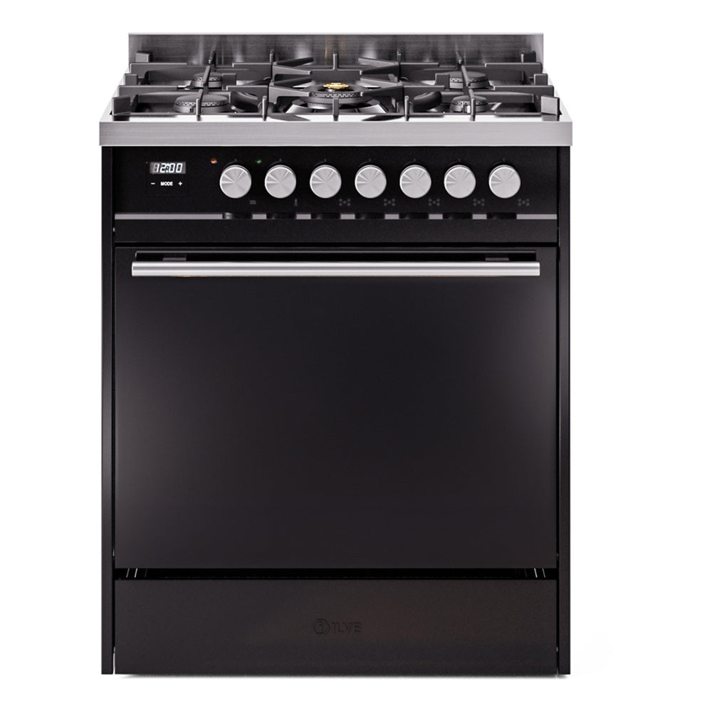 ILVE Professional Plus II 30″ Dual Fuel Range with Solid Door UP30QMP