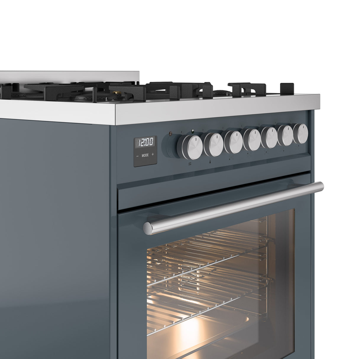 ILVE Professional Plus II 30Inch Freestanding Dual Fuel Range with 5 Sealed Burner - UP30WMP