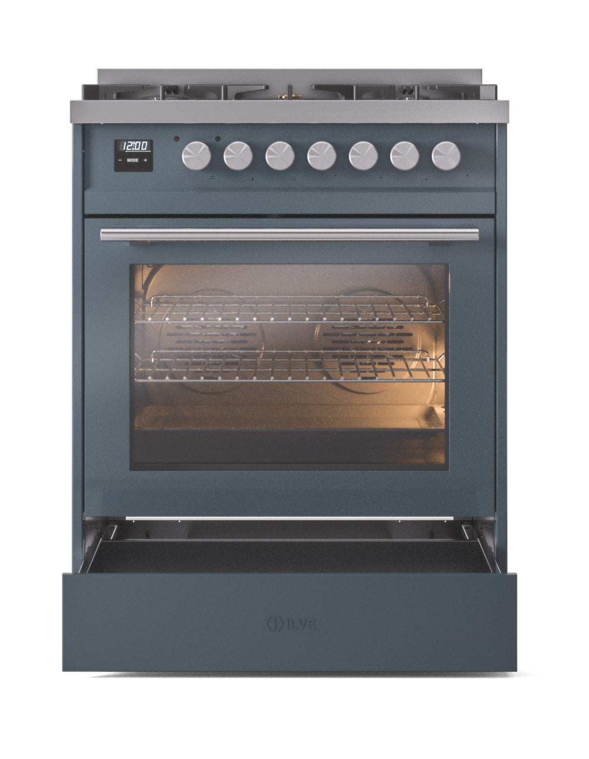 ILVE Professional Plus II 30Inch Freestanding Dual Fuel Range with 5 Sealed Burner - UP30WMP