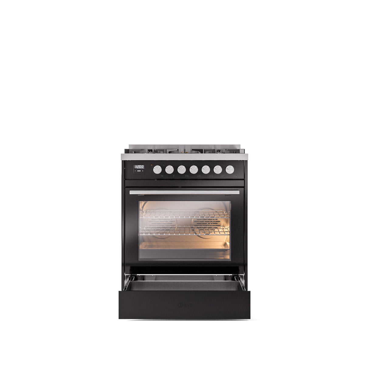 ILVE Professional Plus II 30Inch Freestanding Dual Fuel Range with 5 Sealed Burner - UP30WMP