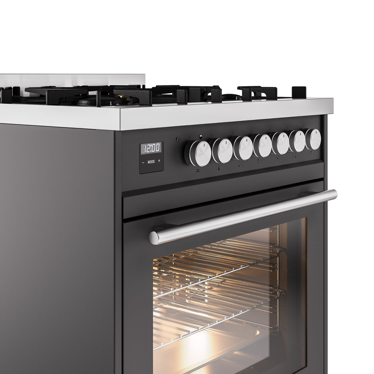 ILVE Professional Plus II 30Inch Freestanding Dual Fuel Range with 5 Sealed Burner - UP30WMP