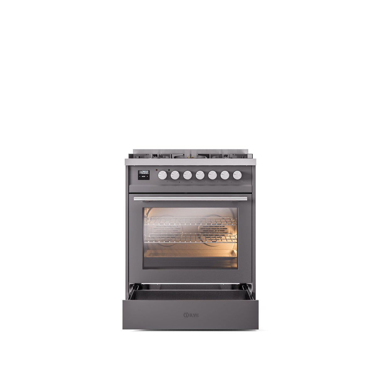 ILVE Professional Plus II 30Inch Freestanding Dual Fuel Range with 5 Sealed Burner - UP30WMP