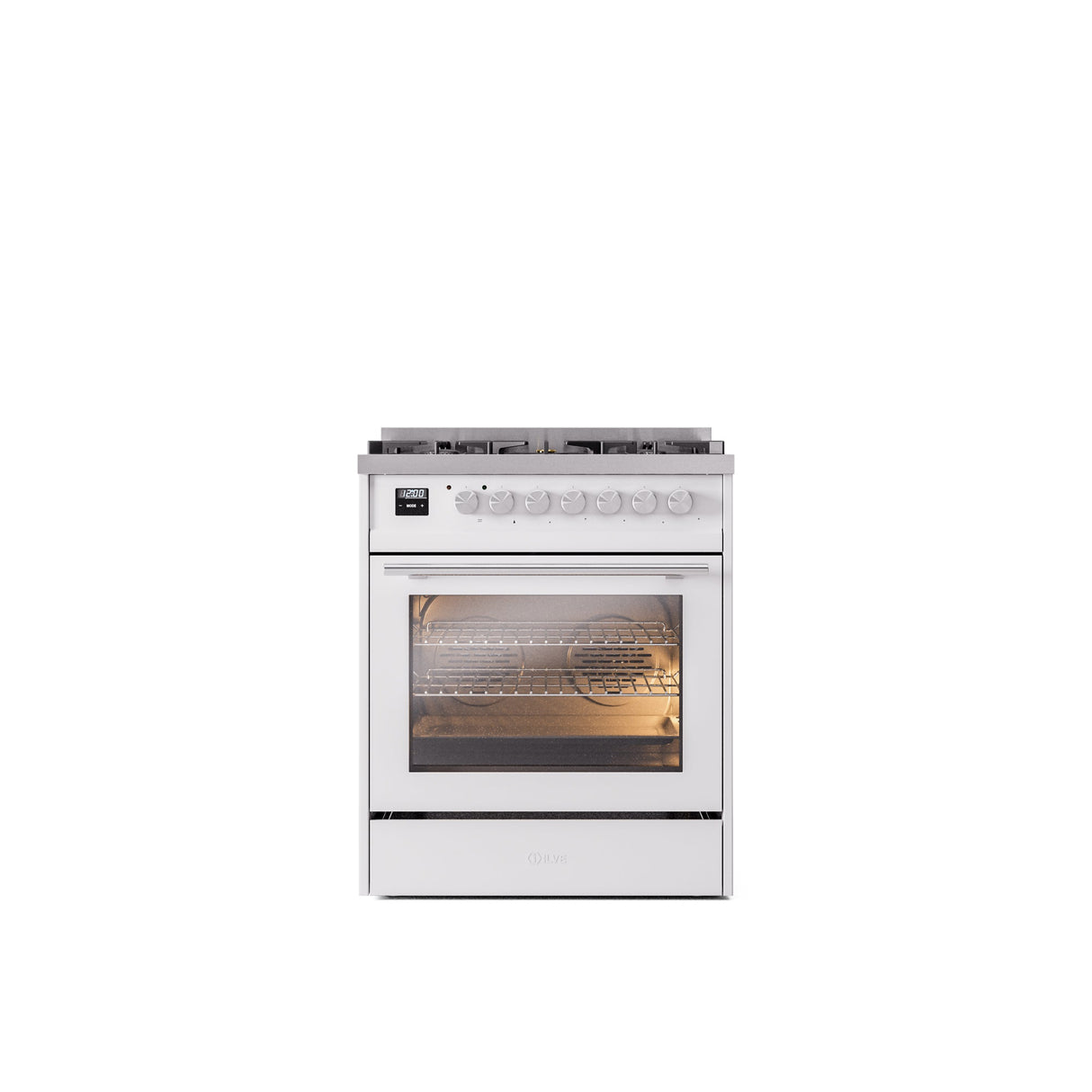 ILVE Professional Plus II 30Inch Freestanding Dual Fuel Range with 5 Sealed Burner - UP30WMP