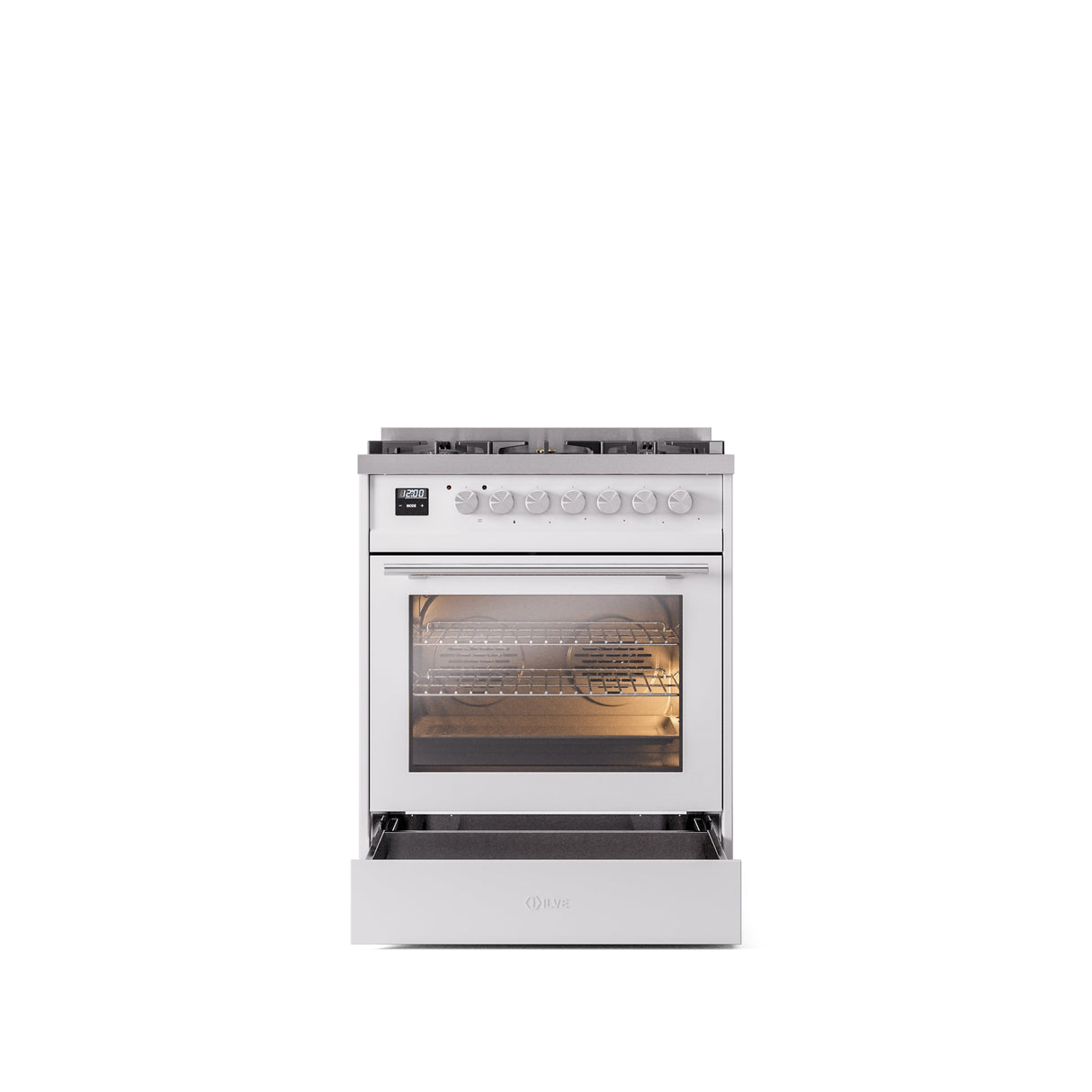 ILVE Professional Plus II 30Inch Freestanding Dual Fuel Range with 5 Sealed Burner - UP30WMP