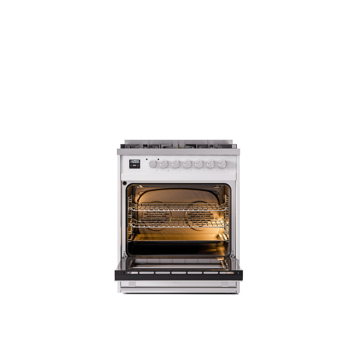 ILVE Professional Plus II 30Inch Freestanding Dual Fuel Range with 5 Sealed Burner - UP30WMP