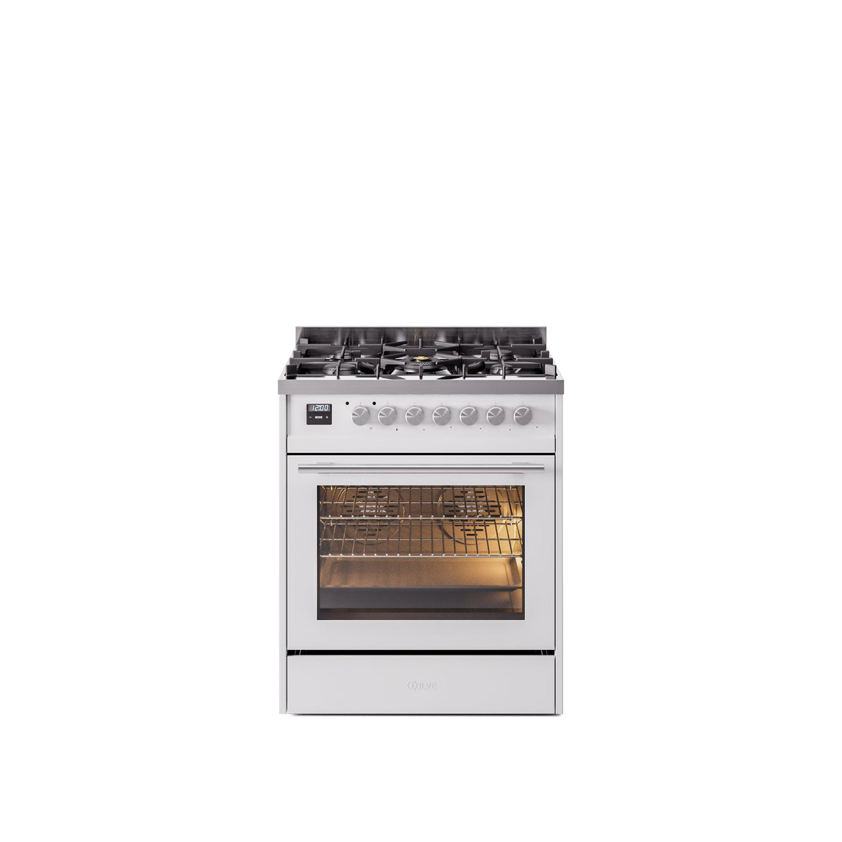 ILVE Professional Plus II 30Inch Freestanding Dual Fuel Range with 5 Sealed Burner - UP30WMP