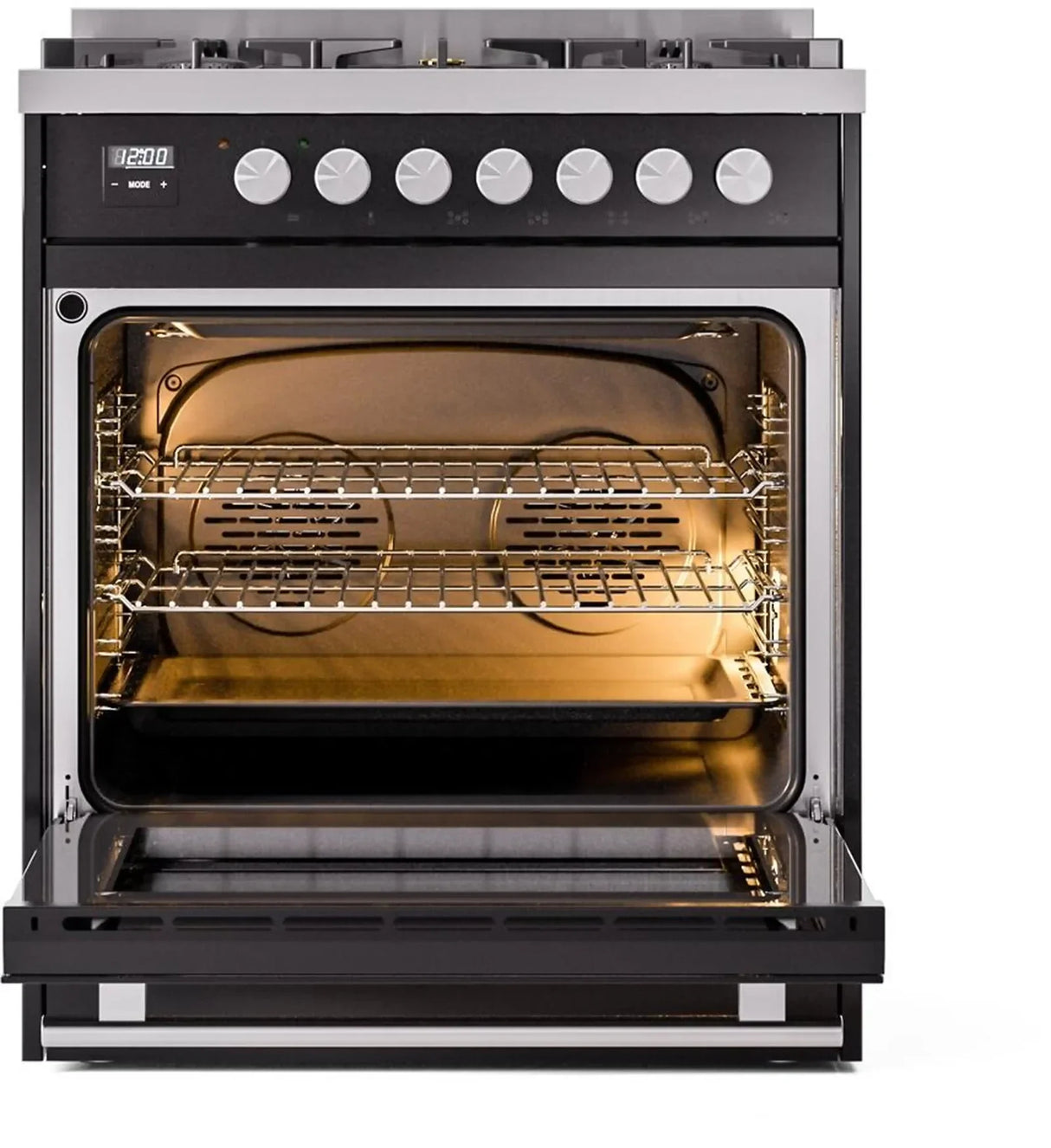 ILVE Professional Plus II 30Inch Freestanding Dual Fuel Range with 5 Sealed Burner - UP30WMP