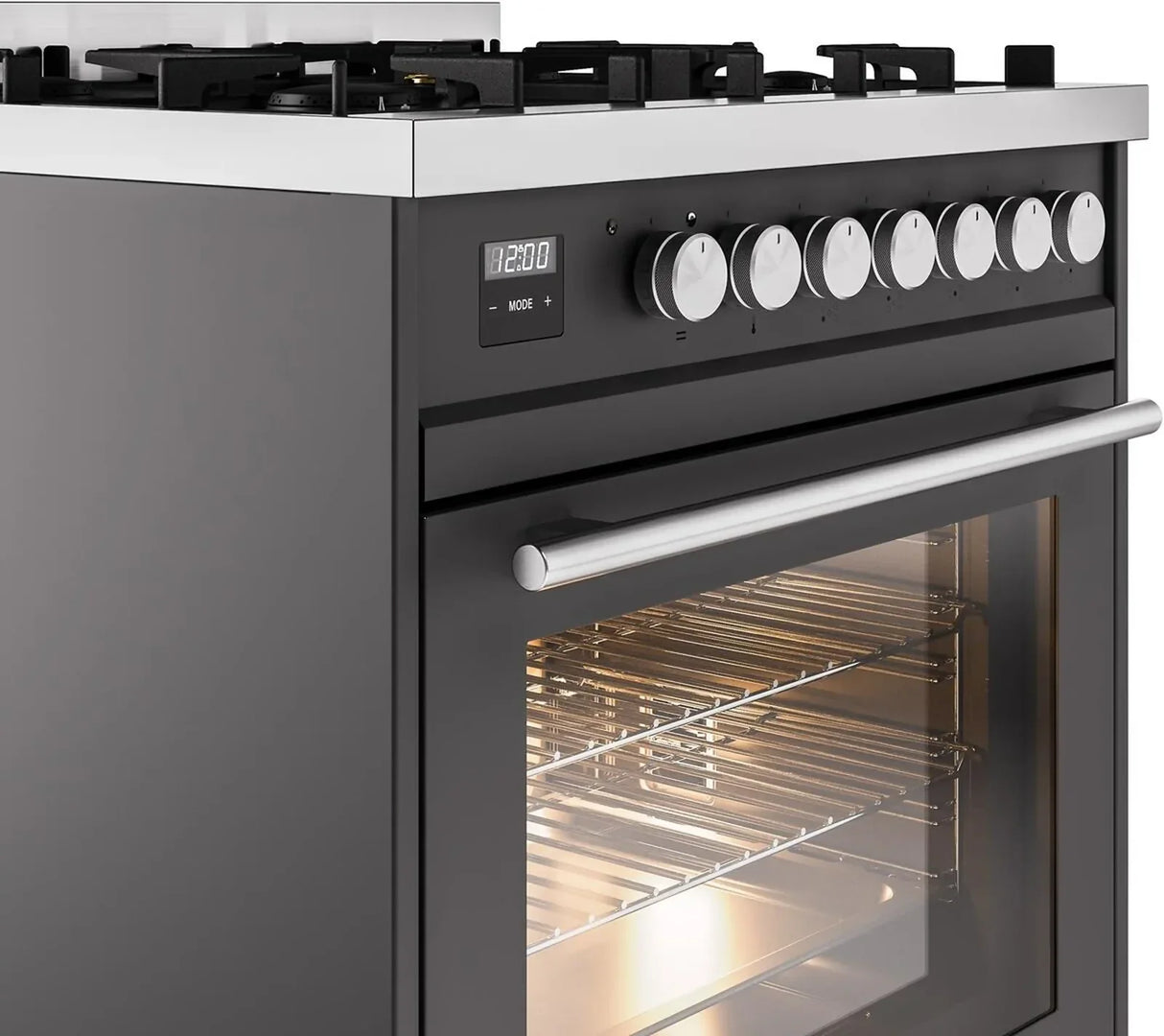 ILVE Professional Plus II 30Inch Freestanding Dual Fuel Range with 5 Sealed Burner - UP30WMP