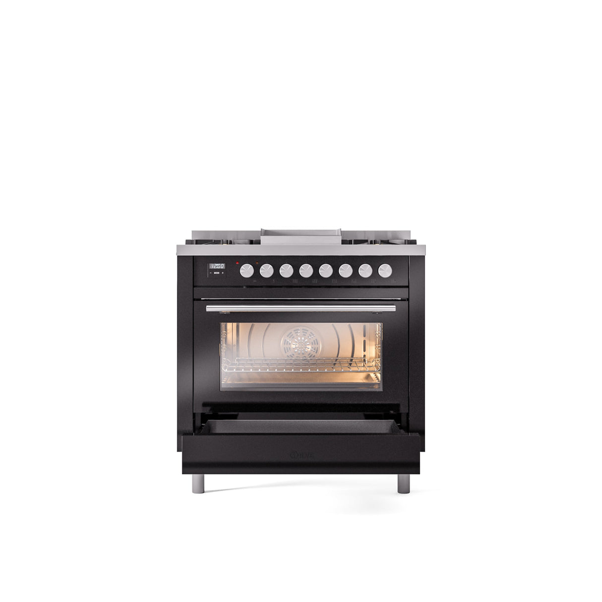 ILVE Professional Plus II 36Inch Freestanding Dual Fuel Range with 6 Sealed Burner UP36FWMP