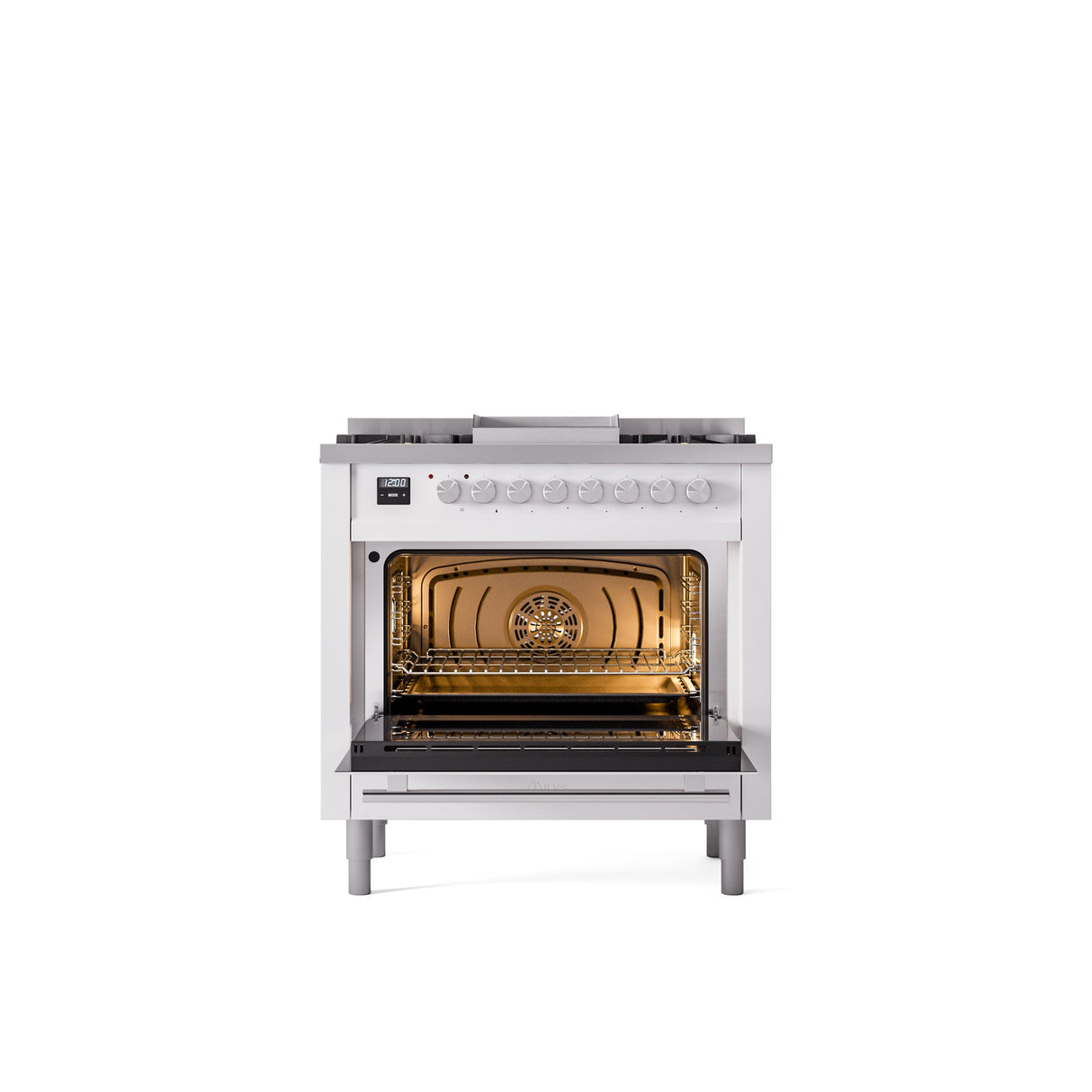 ILVE Professional Plus II 36Inch Freestanding Dual Fuel Range with 6 Sealed Burner - UP36FWMP