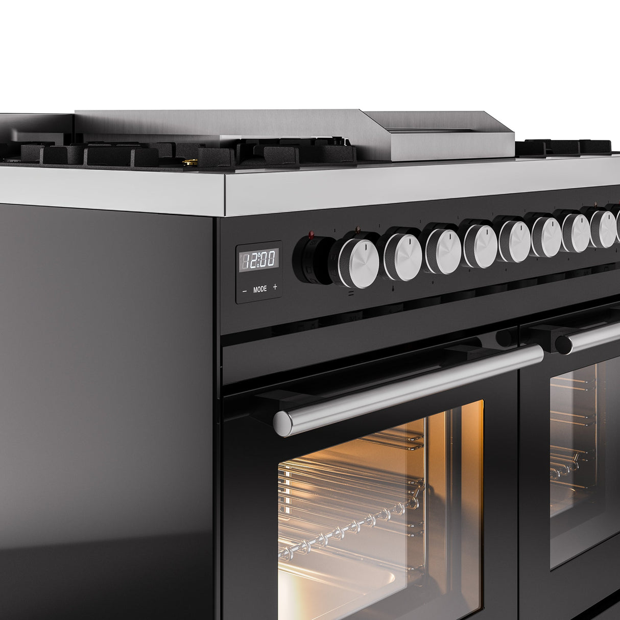 ILVE Professional Plus II 40Inch Freestanding Dual Fuel Range with 6 Sealed Burner - UPD40FWMP