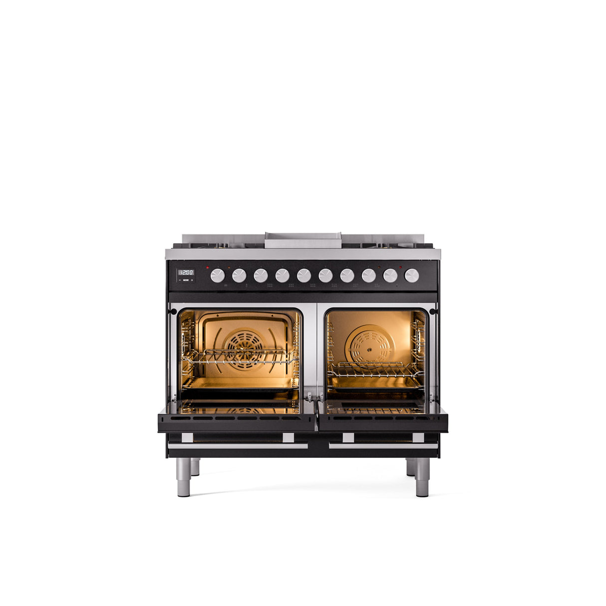 ILVE Professional Plus II 40Inch Freestanding Dual Fuel Range with 6 Sealed Burner - UPD40FWMP