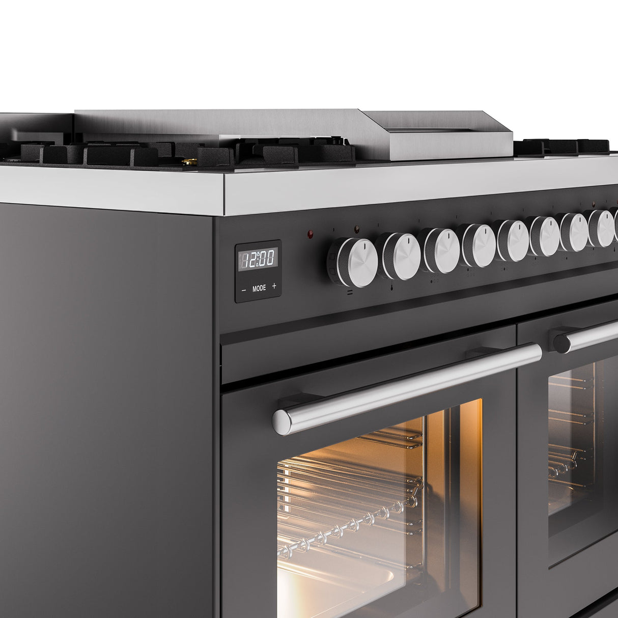 ILVE Professional Plus II 40Inch Freestanding Dual Fuel Range with 6 Sealed Burner - UPD40FWMP