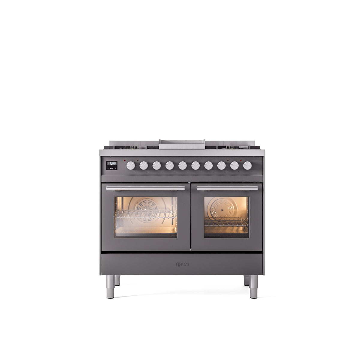 ILVE Professional Plus II 40Inch Freestanding Dual Fuel Range with 6 Sealed Burner - UPD40FWMP